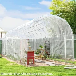 Drivhusfolie 8x10 m, vandtæt med UV-beskyttelse, ekstra tyk, transparent Drivhus