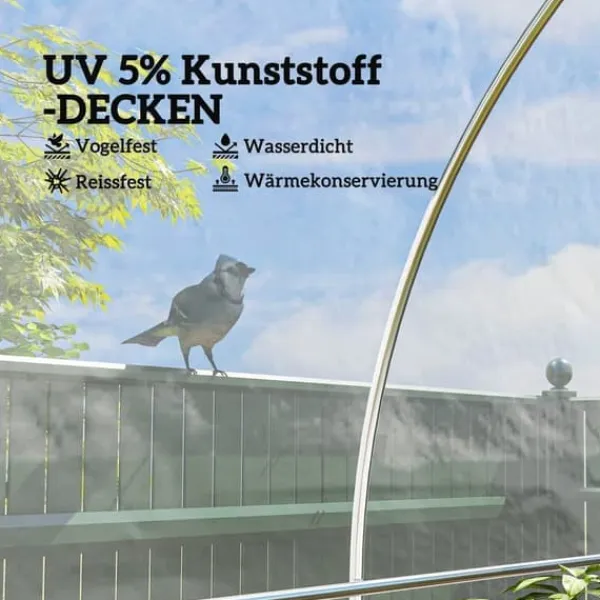 Drivhus^Drivhusfolie 6x10 m, vandtæt med UV-beskyttelse, ekstra tyk, transparent