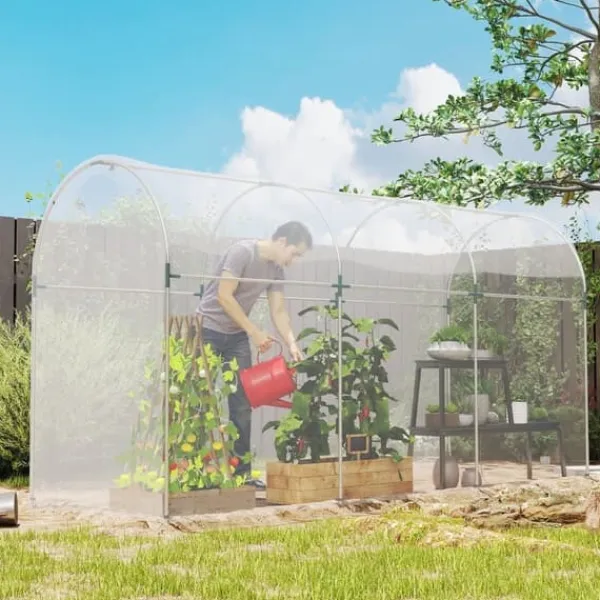Drivhus^Drivhusfolie 6x10 m, vandtæt med UV-beskyttelse, ekstra tyk, transparent
