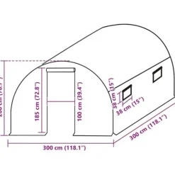 Drivhus^Drivhusovertræk 9 m² - Beskyt dine planter | Farve: Transparent | Størrelse: 3x3x2 m