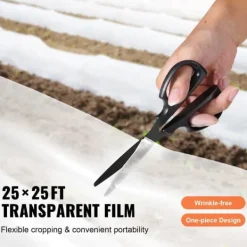 Hot Drivhusplastfolie 25 x 25 fod, 6 Mil tykkelse. Klar polyethylenfilm, UV-bestandig i 4 år - perfekt til havearbejde og landbrug. Drivhus