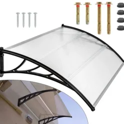 Buer, Spalier, Lysthuse Uden Tag^Dørtag/Dørskærm - 150 cm - Polycarbonat - Aluminiumsramme - UV-beskyttelse - Vægmonteret - Lysegrå