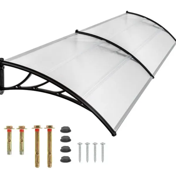 Buer, Spalier, Lysthuse Uden Tag^Dørtag/Dørskærm - 150 cm - Polycarbonat - Aluminiumsramme - UV-beskyttelse - Vægmonteret - Lysegrå