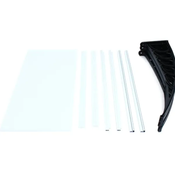 Buer, Spalier, Lysthuse Uden Tag^Dørtag/Dørskærm - 150 cm - Polycarbonat - Aluminiumsramme - UV-beskyttelse - Vægmonteret - Lysegrå