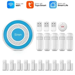 New Dørvindussensor, Trådløs forbindelse, Smart app-kompatibilitet,A519W-F Hjemmealarmsystemer