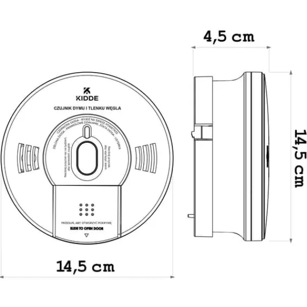 Røg- & Kulmonoxiddetektorer^Dualny czujnik dymu i tlenku węgla K10SCO