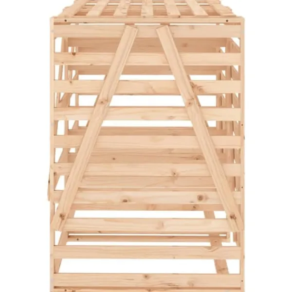 Sale Dubbel sopkärlsskjul i massiv furu - Ventilerad design | Färg: Natur | Storlek: Standard Skure, Garager & Carports