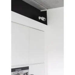 New Dummy-kamera - CHACON - Aluminium - Blå LED - Hvid Falske Overvågningskameraer