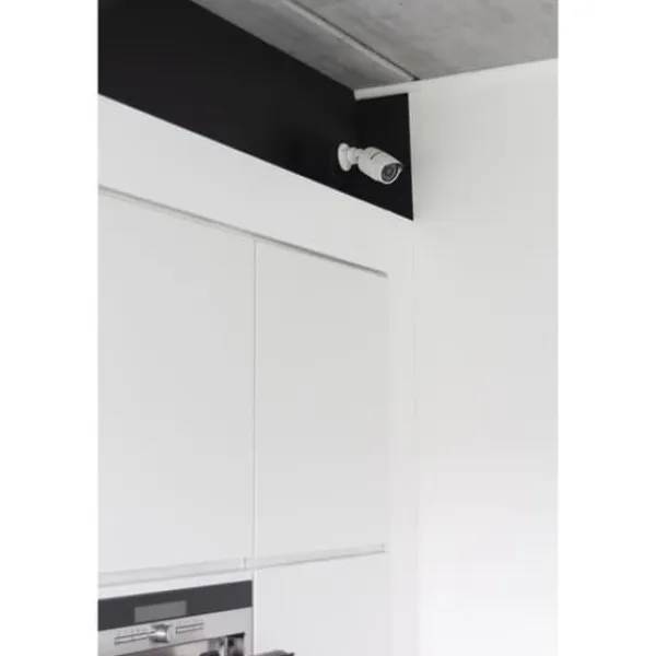 Dummykamera - CHACON - Aluminium - Blå LED - Vit Falske Overvågningskameraer