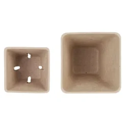 Hot Dyrkningssæt med potter, 8x8x8 cm, Brun Kit Til Plante- & Urtedyrkning