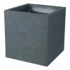 Krukker & Plantebeholdere^EDA Fyrkantig Kruka Grafit - 39 x 39 x 43 cm - 31 L - Träkolsgrå