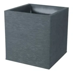 Krukker & Plantebeholdere^EDA Fyrkantig Kruka Grafit - 39 x 39 x 43 cm - 31 L - Träkolsgrå