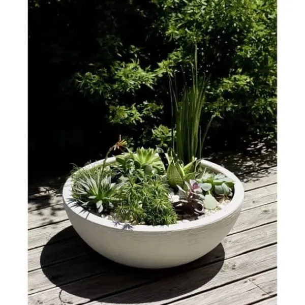Krukker & Plantebeholdere^EDA Graphit tvättställskruka Ø59cm - Kapacitet 39L - Cerused vit