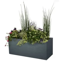 New EDA Jardiniere Graphit - 99,5 x 39 x 43 cm - 97,6 L - Antracitgrå Krukker & Plantebeholdere