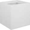 Krukker & Plantebeholdere^EDA PLASTIQUE Graphit Up fyrkantig blomma låda - 21 L - 29,5 x 29,5 x 29,5 cm - Vit cerusie