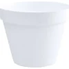 Krukker & Plantebeholdere^EDA Rund Blomkruka Toscana - Ø 60 x H 47 cm - 76 L - Vit