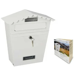 Discount Edm Klassisk Postkasse With 2 Keys 295x105x355 Mm Hvid Postkasser & Brevindkast