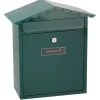Postkasser & Brevindkast^Edm Traditionel Postkasse With 2 Keys 260x90x355 Mm Grøn