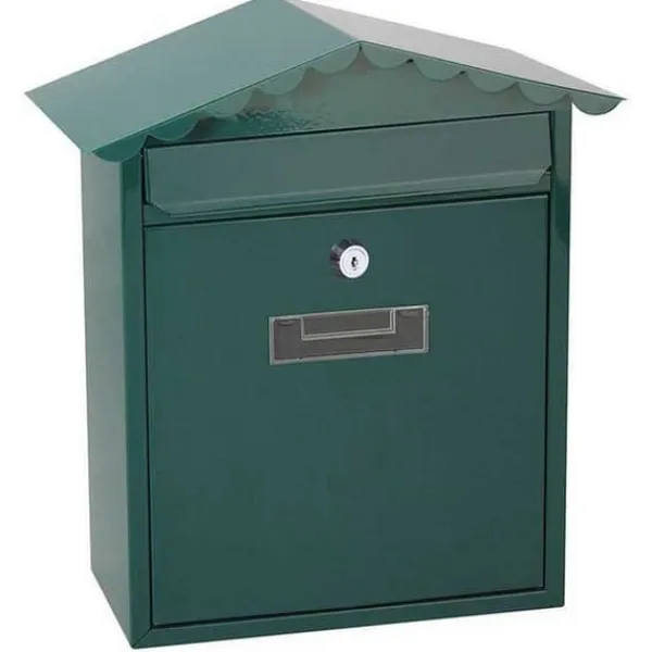 Postkasser & Brevindkast^Edm Traditionel Postkasse With 2 Keys 260x90x355 Mm Grøn