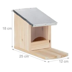Sale Egern Foderbræt, Metal Tag, 18x12x25 cm Til Fugle & Småvildt