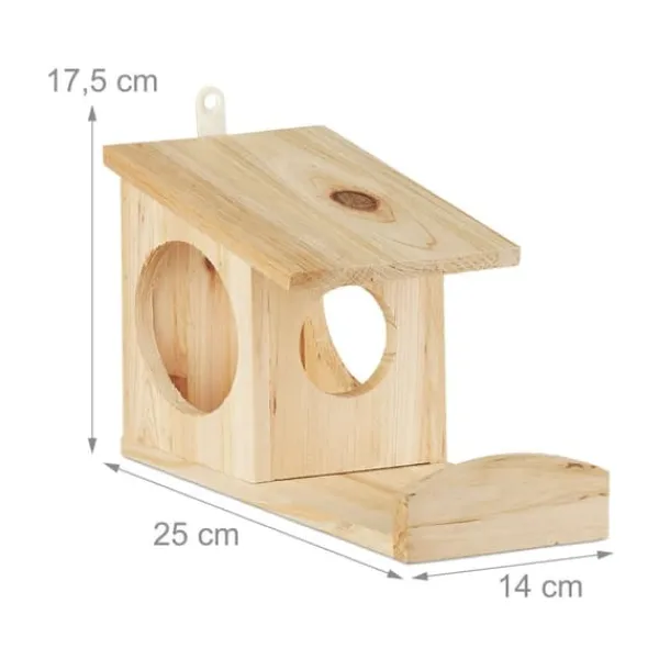 Sale Egern Foderbræt, Træ, 17.5x14x25 cm Til Fugle & Småvildt