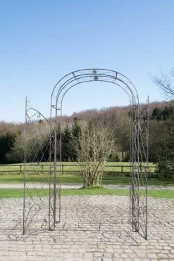 Buer, Spalier, Lysthuse Uden Tag^Eksklusiv Iron Rose Arch - Climbing Aid - Holdable & Elegant Design - Garden Accessory