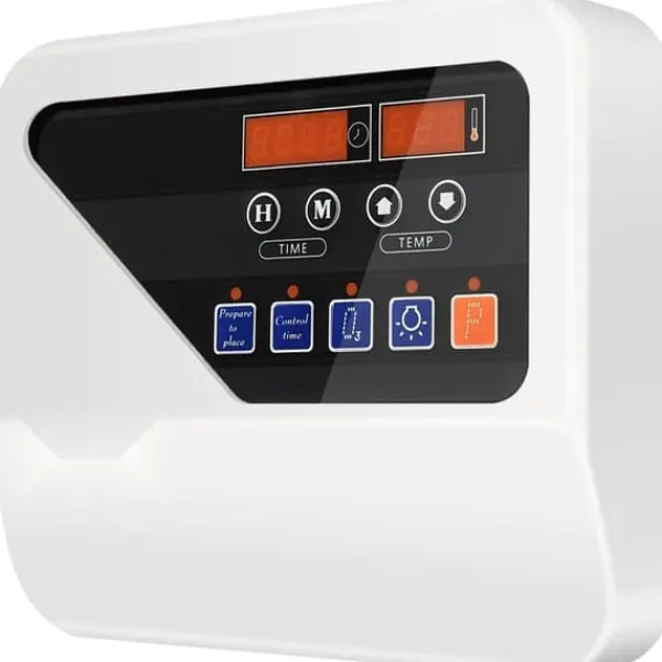 Sauna^Ekstern saunavarmer controller til 3KW-9KW. Kontroller tid og temperatur fra 40-105°C effektivt.
