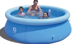 Best Ekstra Stor Oppustelig Pool med Filterpumpe, Overdækning og Tilbehør – 305 cm Diameter, 3618 L Kapacitet Pooler