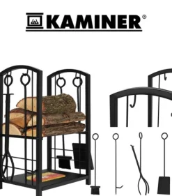 Discount Eldestativ / Ildværktøj - 5-dele Tilbehør Til Brændeovne & Pejse