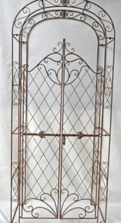 Outlet Elegant Garden Arch med hegn - Kundestop - Holdbar jernkonstruktion Buer, Spalier, Lysthuse Uden Tag