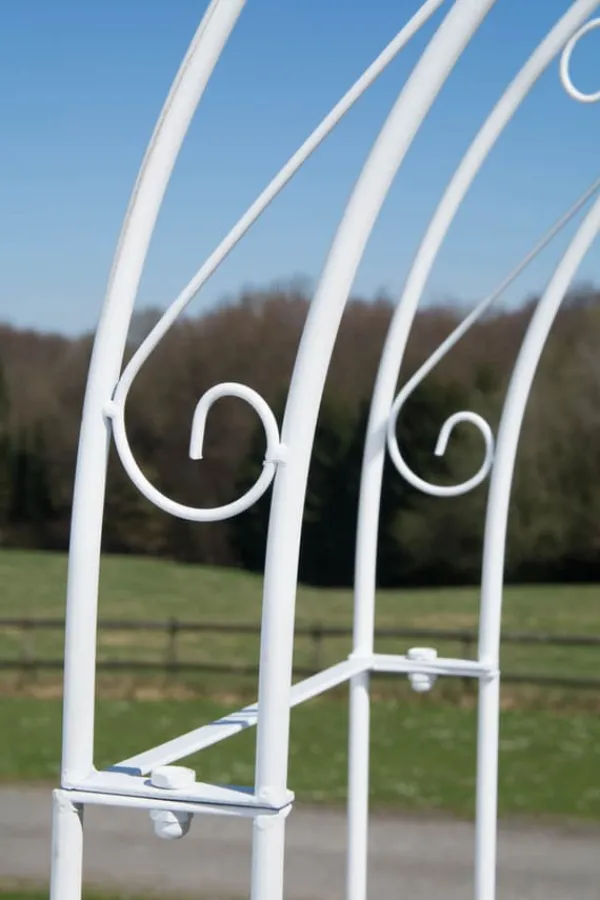 Outlet Elegant Garden Arch med hegn - Kundestop - Holdbar jernkonstruktion Buer, Spalier, Lysthuse Uden Tag