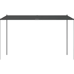 New Elegant 4x4 m Pavillon - Vandafvisende Polyester og Stål | Farve: Antracitgrå | 180 g/m² Buer, Spalier, Lysthuse Uden Tag