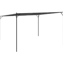 New Elegant 4x4 m Pavillon - Vandafvisende Polyester og Stål | Farve: Antracitgrå | 180 g/m² Buer, Spalier, Lysthuse Uden Tag