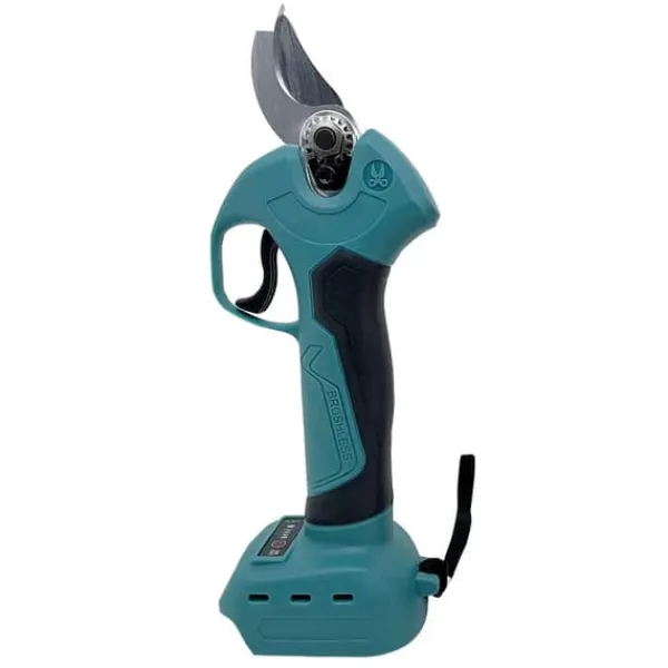 Outlet Elektrisk beskærersaks, børsteløs 1200W/30 mm, trådløs, kompatibel med Makita 18V-batterier, 2x batteri, gul/sort Haveværktøj