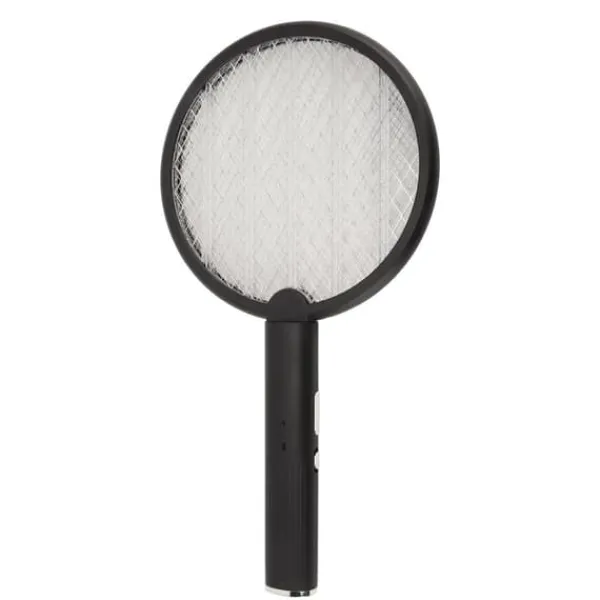 Fluesmækkere^Elektrisk Bug Swatter USB Opladning Rund Flue Killer til Courtyard Kitchen Sort