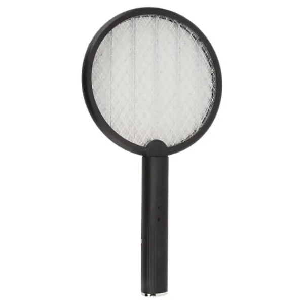 Fluesmækkere^Elektrisk Bug Swatter USB Opladning Rund Flue Killer til Courtyard Kitchen Sort