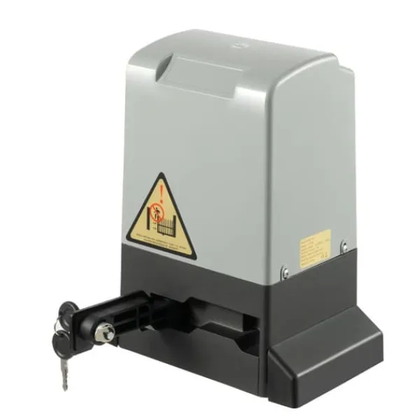 Skure, Garager & Carports^Elektrisk døråbner - Fjernbetjening - 370 W - 220 V 50 Hz - IP44 vandtæt - Til metal- og trædøre - 12 m/min - Grå