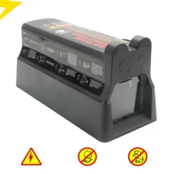 Sale Elektrisk rottefælde - Elektronisk muse- og rottefælde - 220V 60Hz - Elstød 7000V - Adapter 6V/1A - Plast - Sort Skadedyrsfælder