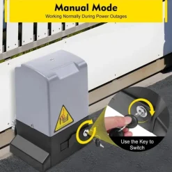 Skure, Garager & Carports^Elektrisk skydeportmotor - 550W motorsæt - Automatisk drift - Komplet sæt - Til gør-det-selv - Sølv
