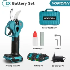 Outlet Elektriske Beskærersakse, Børsteløs Motor, Ergonomisk Design,2xBatteri Sæt, EU Haveværktøj