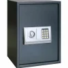 Pengeskabe^Elektronisk pengeskab i stål - Sikker opbevaring | Farve: Mørkegrå | Størrelse: 35 x 31 x 50 cm