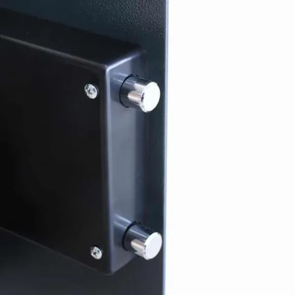 Pengeskabe^Elektronisk pengeskab i stål - Sikker opbevaring | Farve: Mørkegrå | Størrelse: 35 x 31 x 50 cm