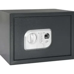 Pengeskabe^Elektronisk pengeskab med lås - Robust stål | Farve: Mørkegrå | Størrelse: 25x35x25 cm