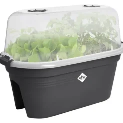 Kit Til Plante- & Urtedyrkning^ELHO - Gb Balkonsæt De Cult 55 - Living Black - L 55 x B 28,5 x H 25 cm - Balkon - 100% genbrugt