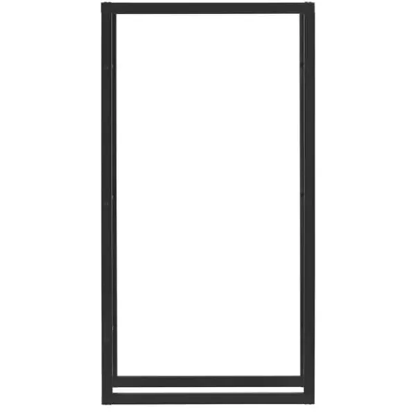 Hot ® Brændeholder - brændestativ - 80x150x25cm - stål - sort Tilbehør Til Brændeovne & Pejse
