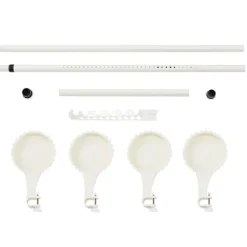 [en.casa] Plantestativer^® Teleskopisk plante stativ - pulverlakeret metal - 110-305cm - hvid