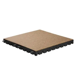 Best EPDM gummiflise - Beige - 50x50 cm – 55mm - Inkl. stifter Havedekorationer