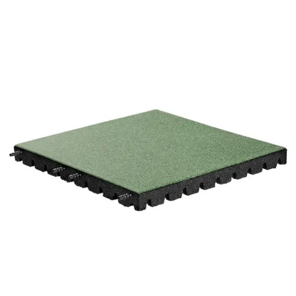 Havedekorationer^EPDM gummiflise - Grøn - 50x50 cm – 45mm - Inkl. stifter