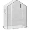 Online Erstatningsfolie PE 140x73x190 cm, UV-beskyttelse, rulleport & sidevinduer – til drivhus/tomathus, hvid Drivhus