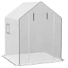 Sale Erstatningsfolie PE 140x143x190 cm, UV-beskyttelse, rulleport & sidevinduer – til drivhus/tomathus, hvid Drivhus